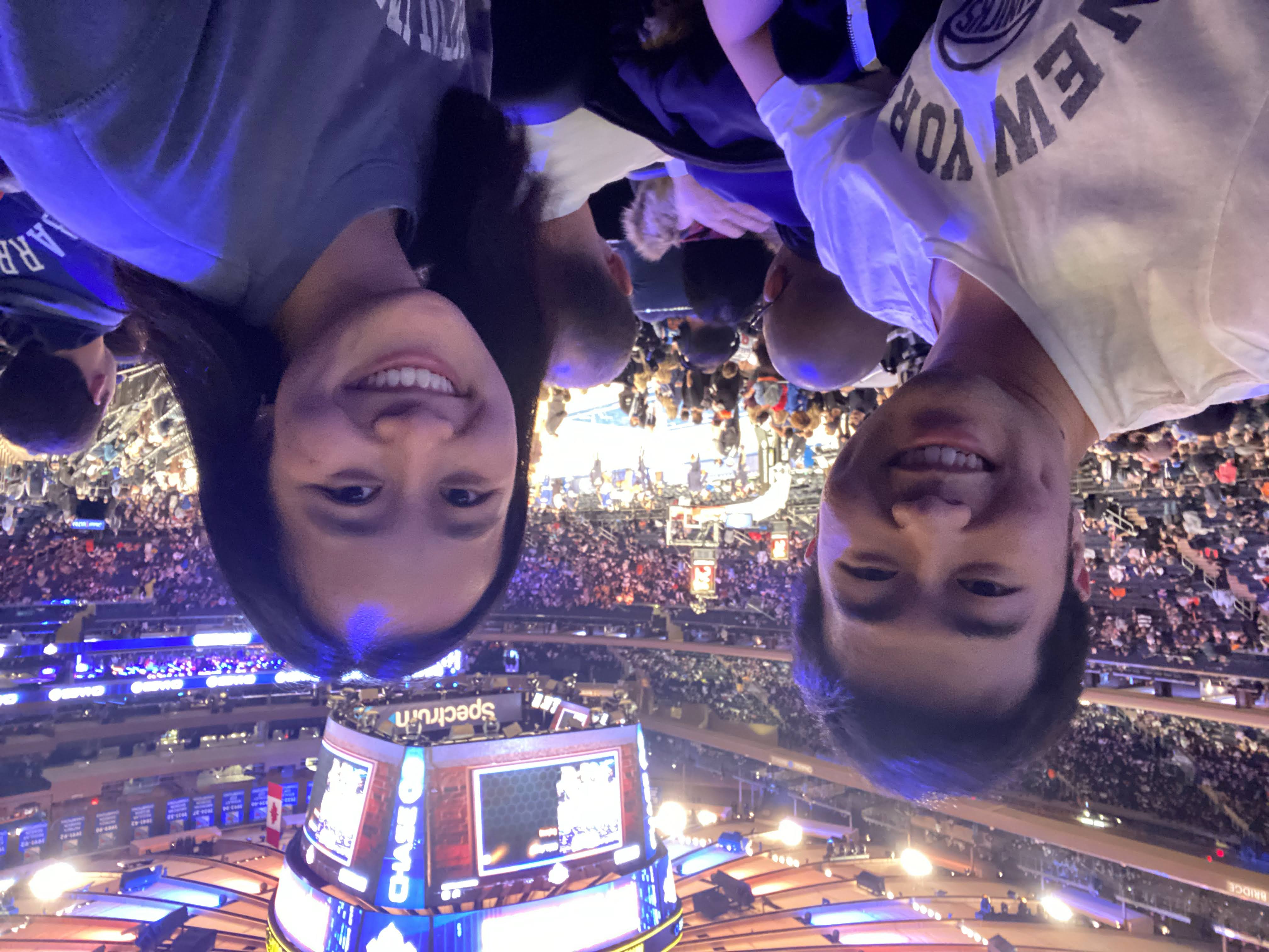 Christina and Erik at a Knicks game